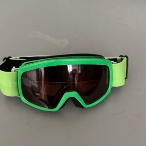 SMITH Lime Green Ski Goggles with Black Accents